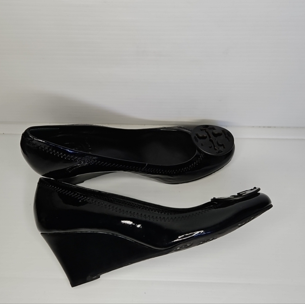 Tory Burch Sophie Black Patent Leather Wedge Heels – 2.5" Heel, NWOT/Never Worn
